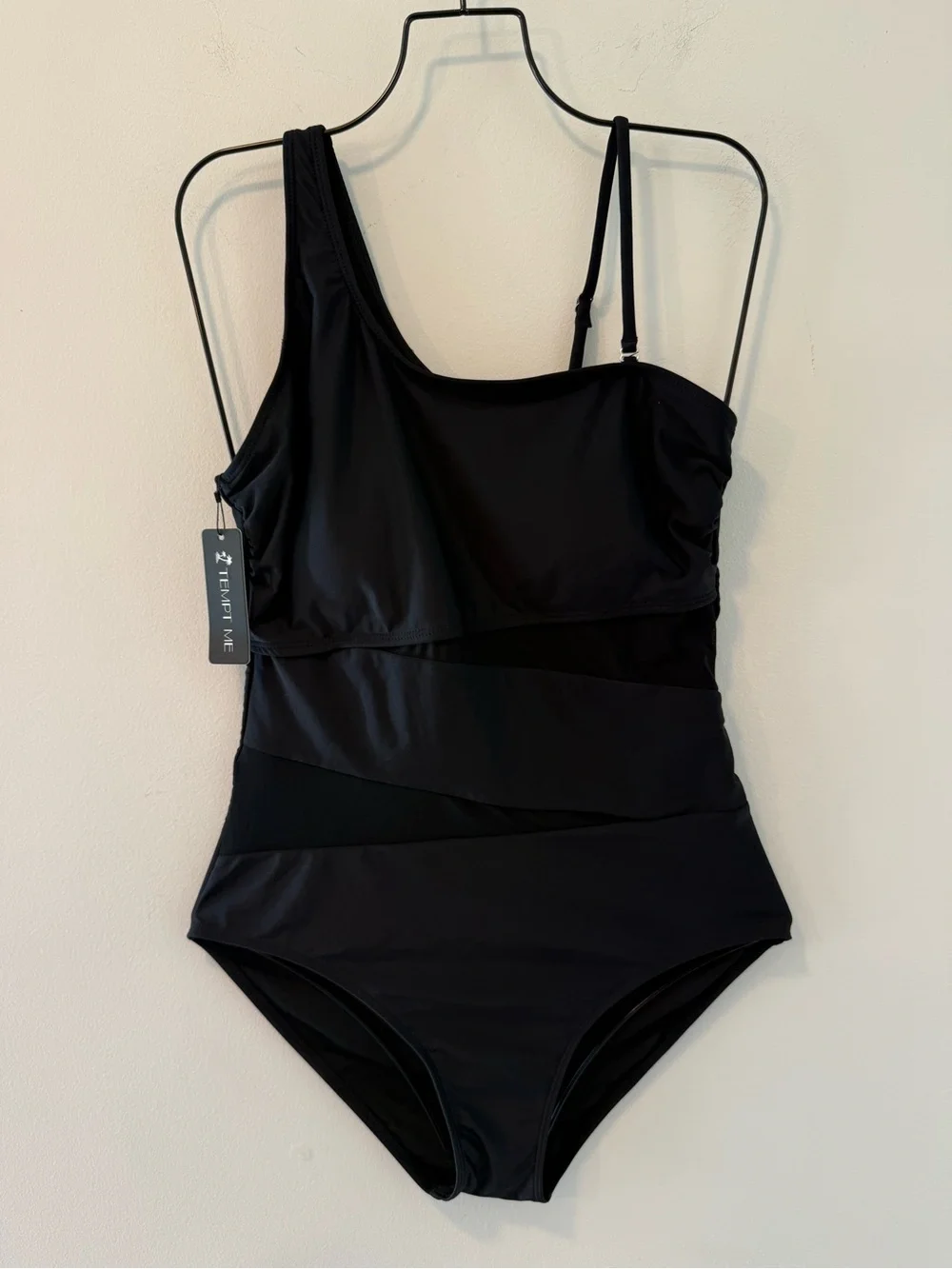 Tempt Me Black Swimsuit Size Large NWT #Lux-Swim-C